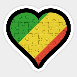 Congon Jigsaw Puzzle Heart Design - Gift for Congon With Republic Of The Congo Roots Sticker